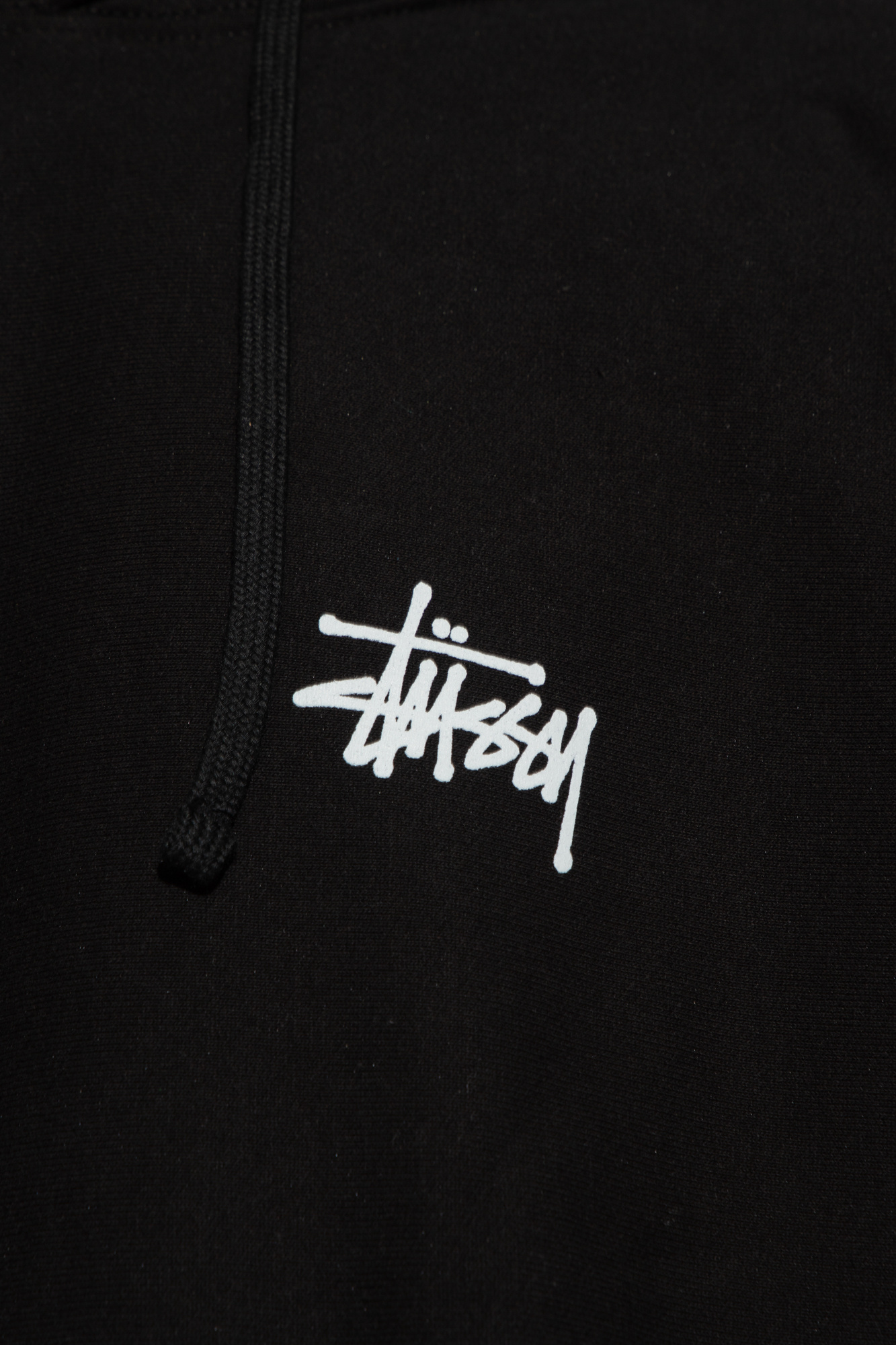 Black Hoodie with logo Stussy - Vitkac GB